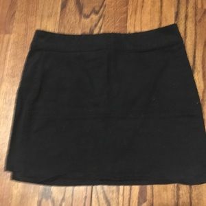 fake suede black mini skirt